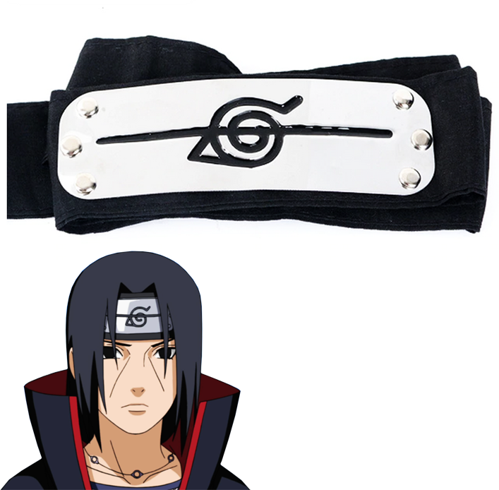 

Повязка Наруто Naruto Акацуки - Итачи Учиха из Деревни Скрытой В Листве, cosplay Naruto
