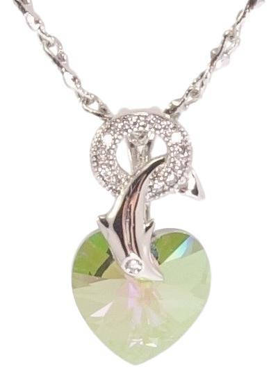 

Кулон Xuping Родий с кристаллами Swarovski на цепочке "Кристалл Paradise Shine с дельфином" длина 46-51см х
