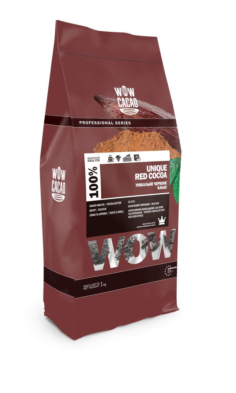 

Какао порошок алкалізований WOW cacao Unique Red 22-24% 100г