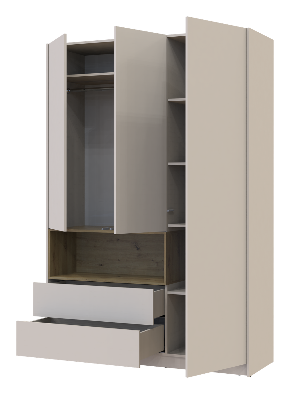 Шафа для одягу з нішею Doros Дейл Кашемір/Дуб Артізан 3 ДСП 150х52х220 (80737726) 3