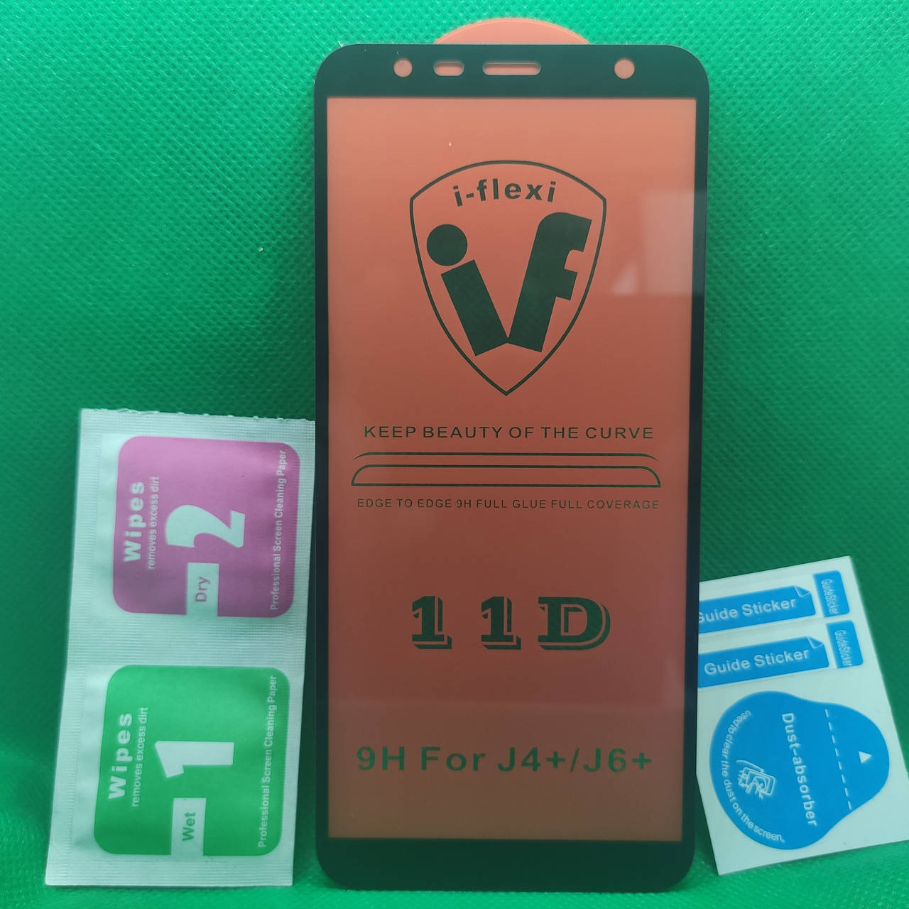 

Защитное стекло для Samsung Galaxy J6 Plus 2018 J610 Full Glue 9D 9H на весь экран телефона клей по всей, Черный