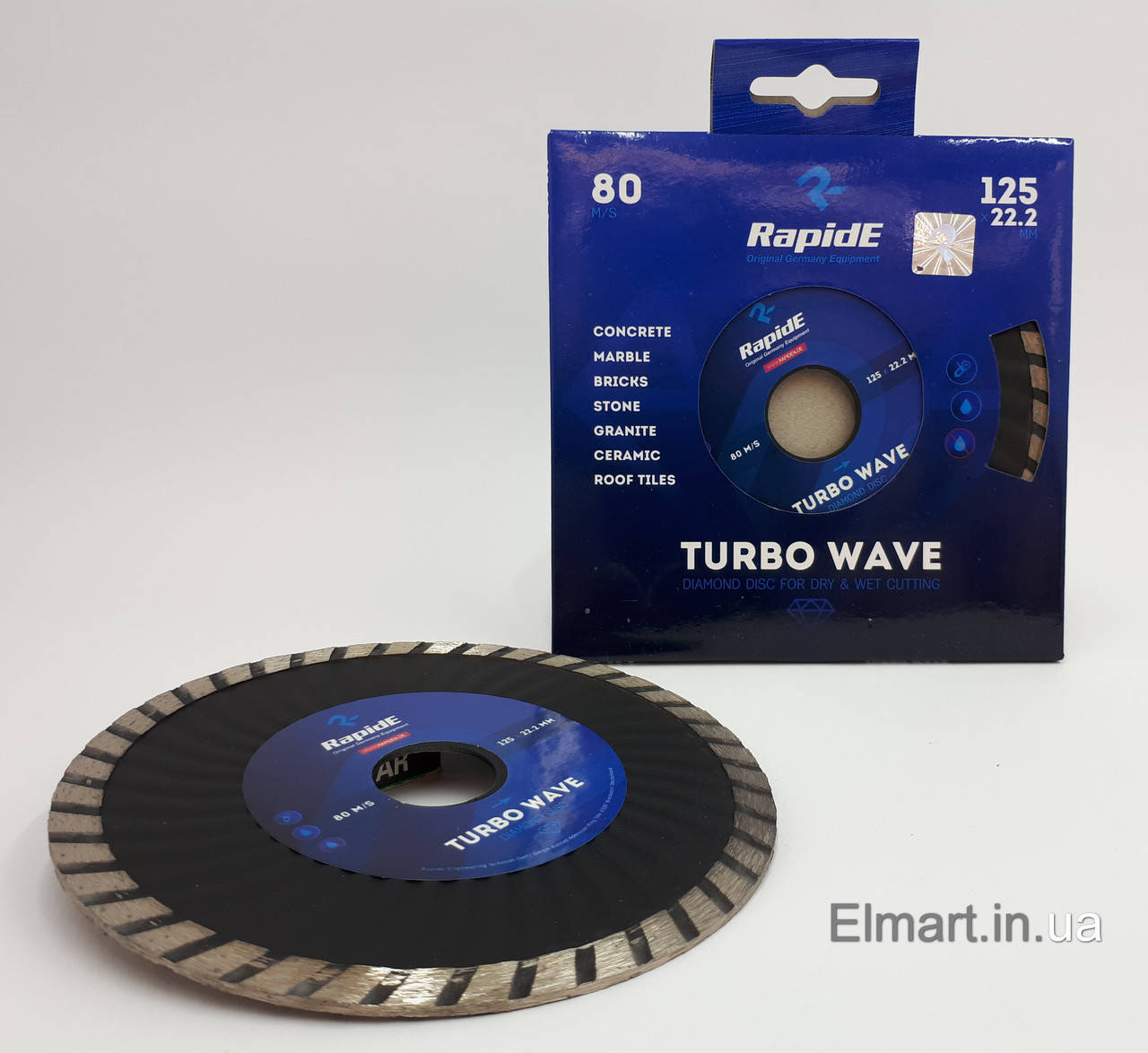 

Диск алмазный Rapide 125*22.2 TURBO WAVE (Бетон,Камень,Гранит,Кирпич)