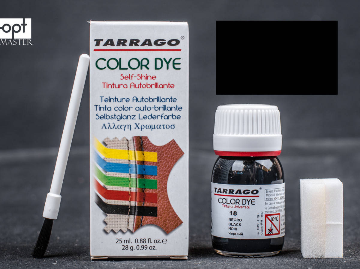 

Краска для гладкой кожи и текстиля черная Tarrago Color Dye, 25 мл, TDC01(18), Черный