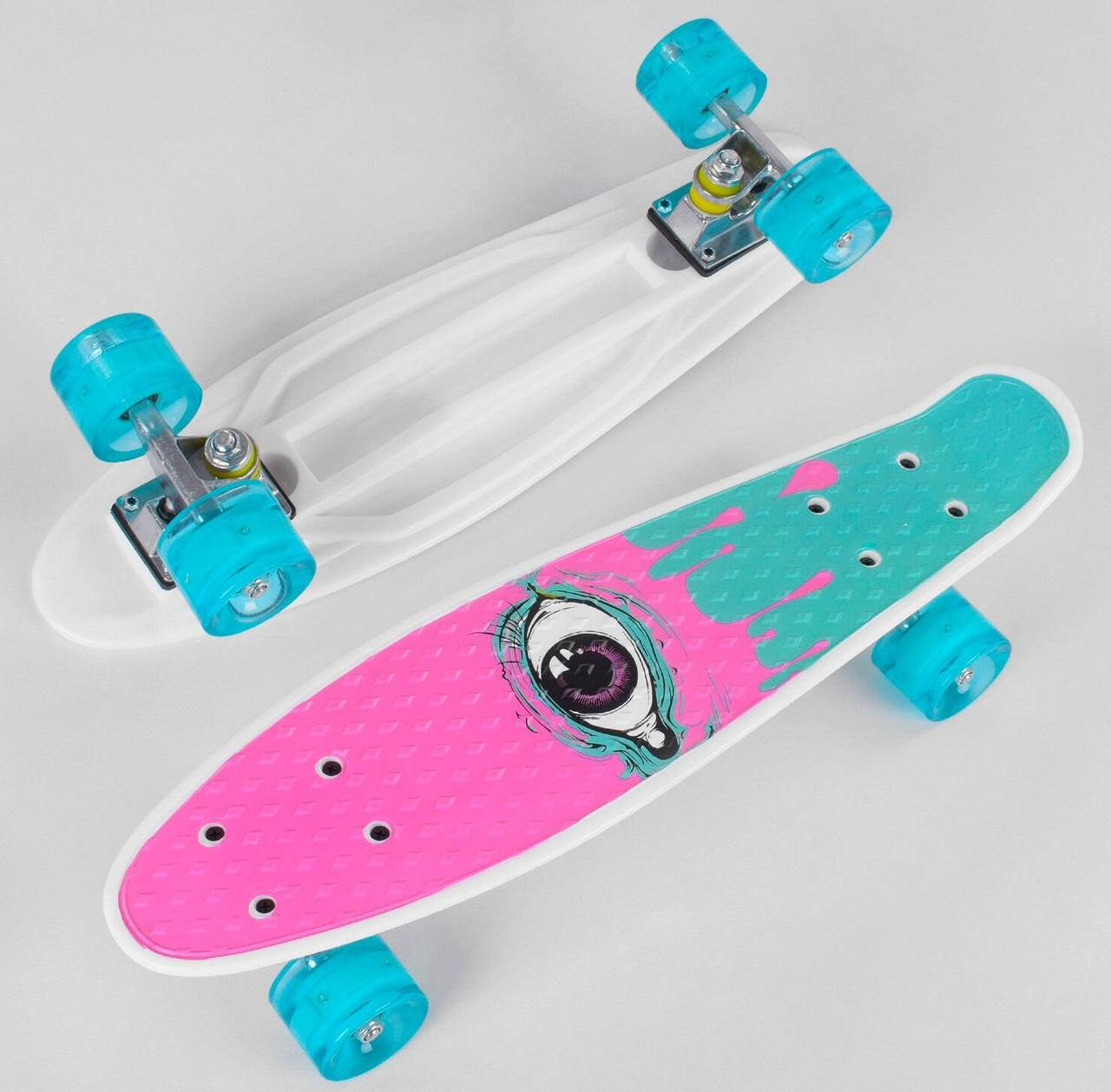 

Скейт пенни борд S 29707 Best Board колеса ПУ, светящиеся