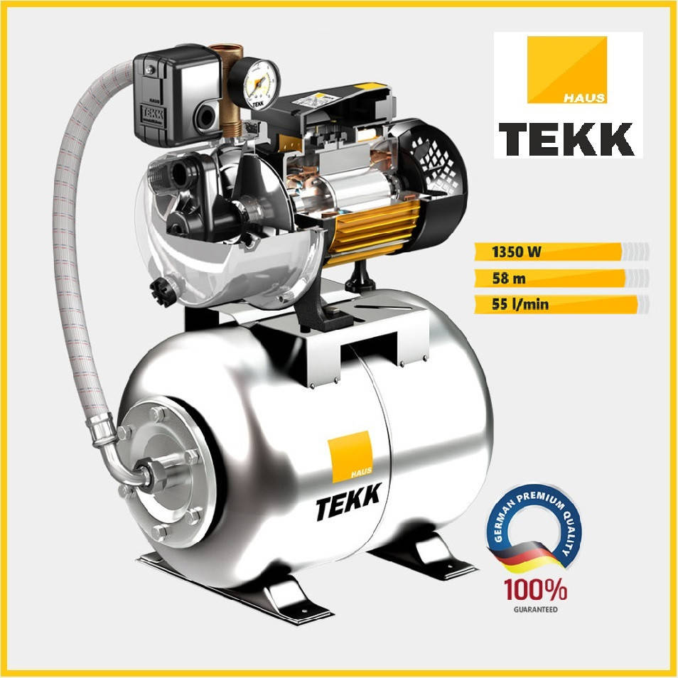 

Насосная станция TEKK HAUS BS 1350 Inox 24л Inox 1.35 кВт (Германия)