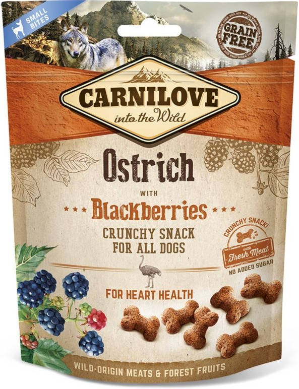 

Carnilove Crunchy Snack Ostrich with Blackberries Лакомство со страусом и ежевикой для собак 200 г