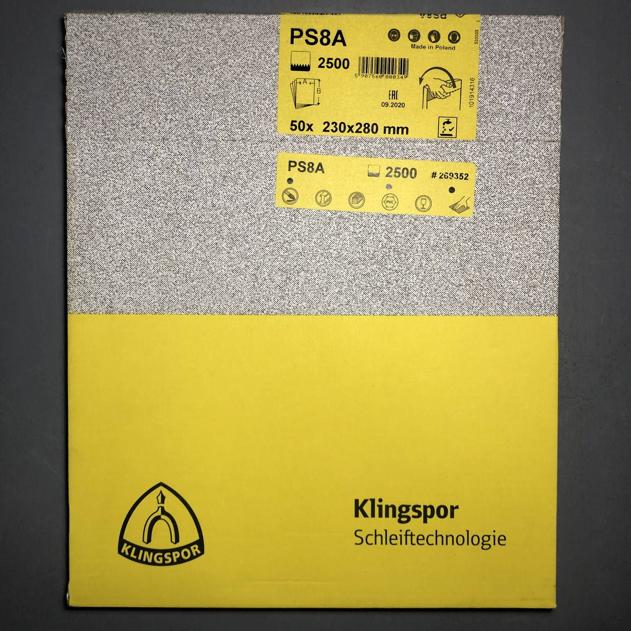 

Лист шлифовальный на бумажной основе 230х280 Р2500