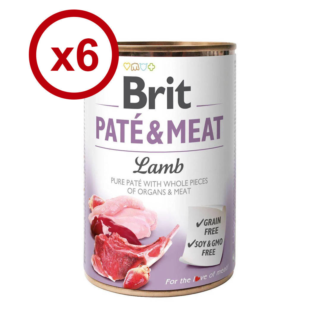

Brit Pate & Meat консервы для собак 400г*6шт (ягненок)