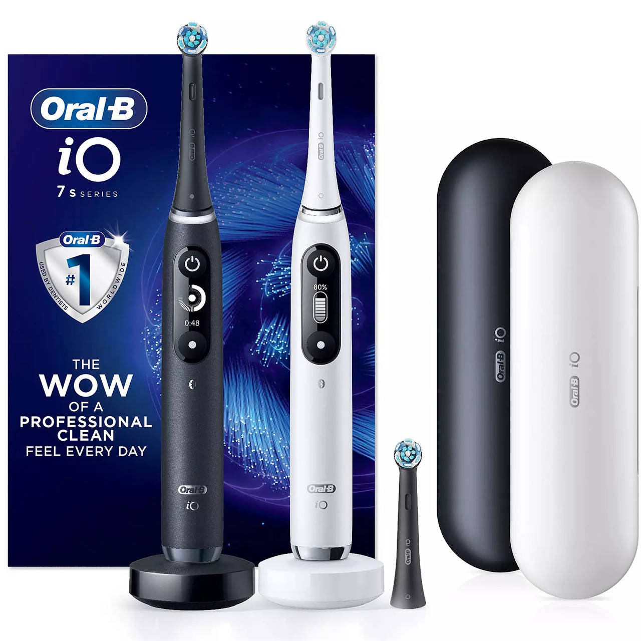 

Набор электрических зубных щеток BRAUN Oral-B iO Series 7s Electric Toothbrush Duo Pack iO M7d.3L5.3B, Черный