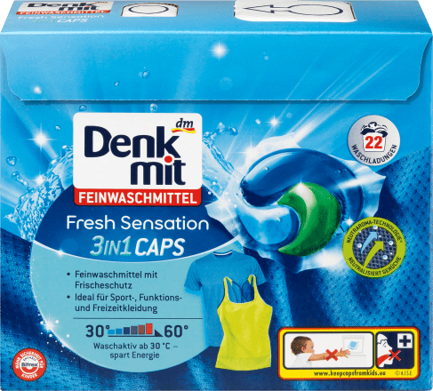 

Капсулы для стирки Denkmit 3in1 Caps Fresh Sensation , 22 шт