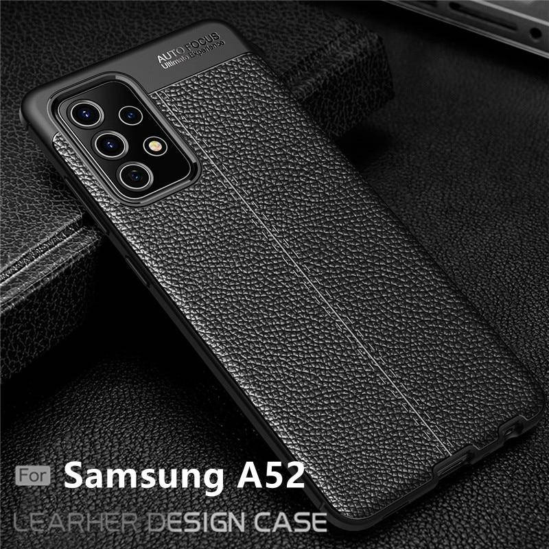 

Кожаный чехол Leather Skin Case для samsung a52 / самсунг А52 ЧЕРНЫЙ