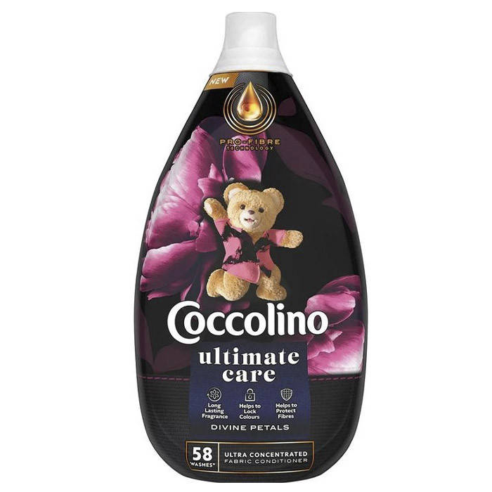 

Ополаскиватель для тканей Coccolino Divine Petals 870 мл 58 циклов стирки