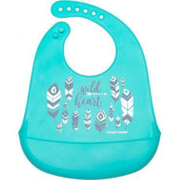 

Слюнявчик силиконовый Canpol babies с карманчиком голубой 74/023_blu