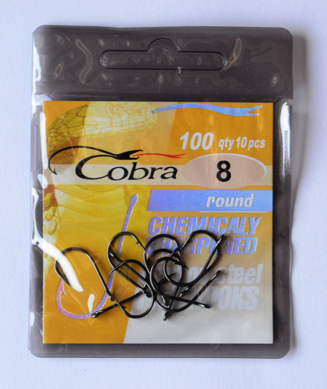 

Крючки рыболовные Cobra round, №8, 10шт.