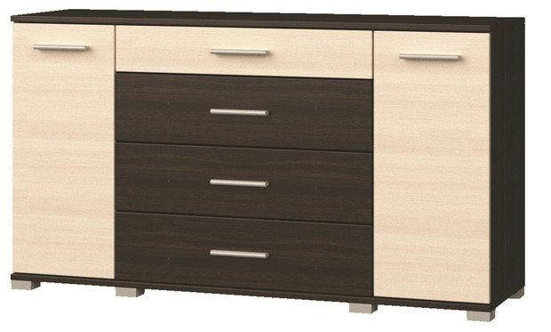 

Комод Бриз К-6 (1300х380х725) КОМБИ ВЕНГЕ + ДУБ МОЛОЧНЫЙ