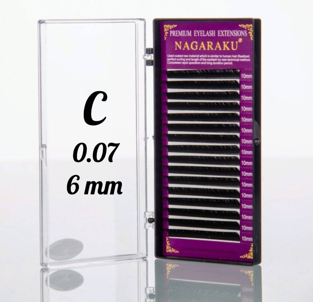 

Ресницы Nagaraku 0.07С - 6 мм