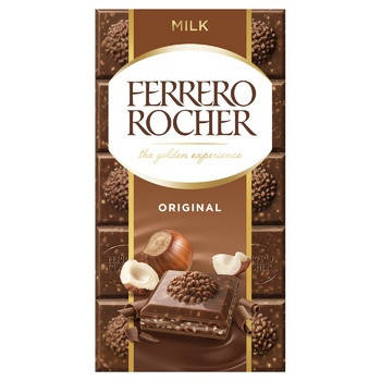 

Шоколад молочный с орехом Ferrero Rosher 90 г, 16шт/ящ