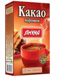 

Какао порошок (коробка) 80гр ТМ "Ямуна"