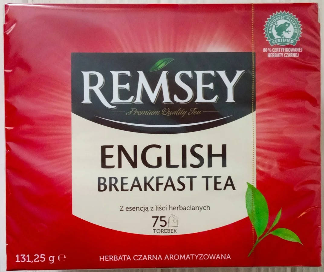 

Черный чай Remsey english breakfast tea 75 пакетиков Польша