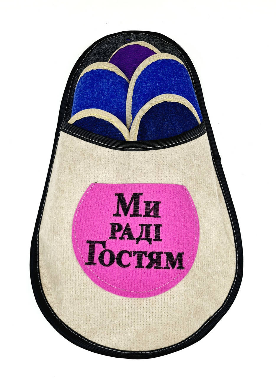 

Набір тапочок для гостей 5в1, Разные цвета