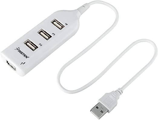 

Insten 4-Port USB Hub White юсб хаб