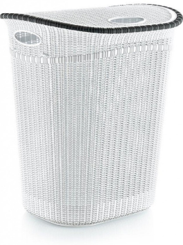

Корзина для белья Irak Plastik "Rotex" 52л, белая, Белый
