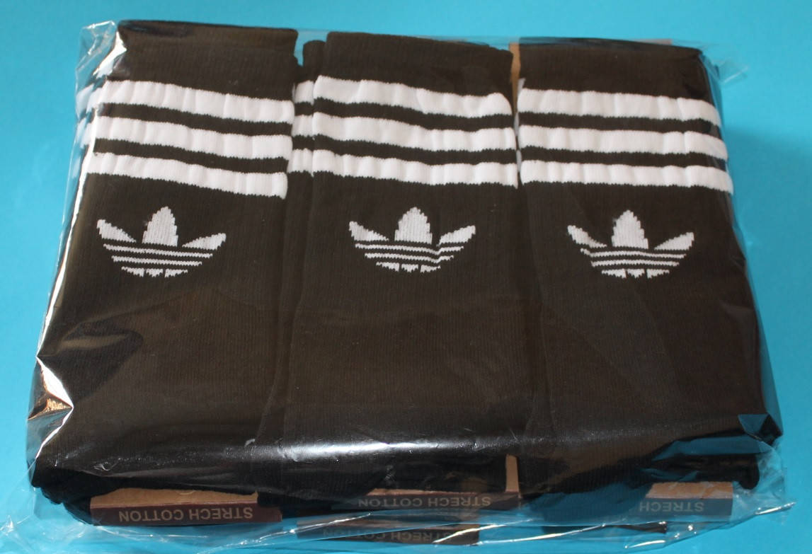 

Носки мужские в стиле Adidas 42-45 размер, высокие, черные. 12 пар.