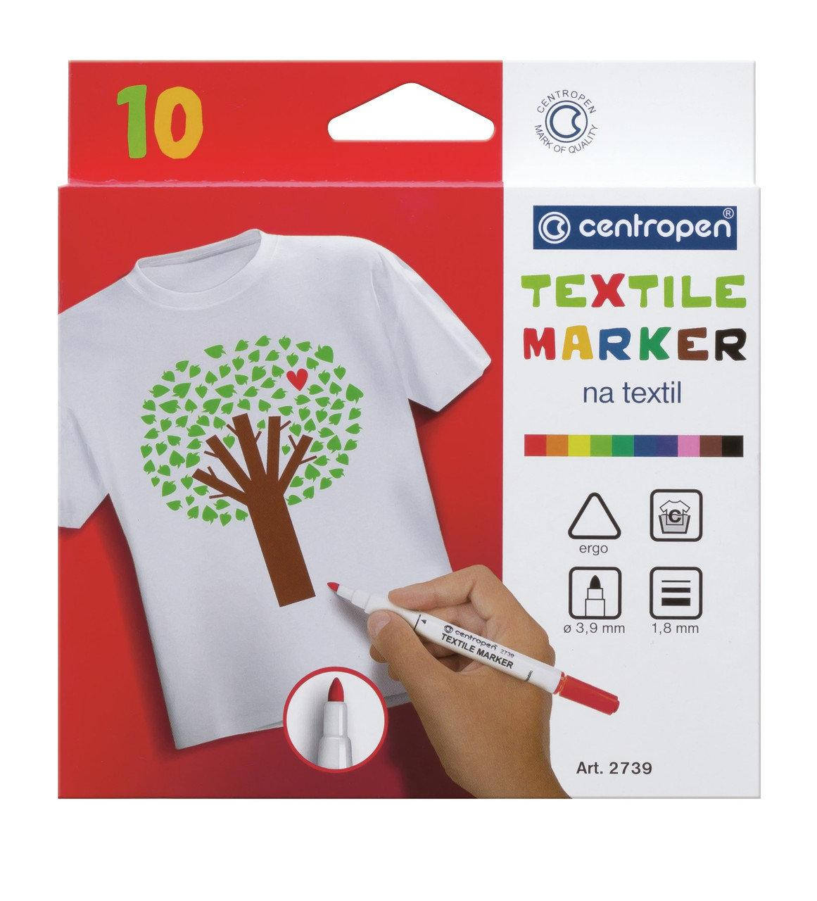 

Набор маркер Centropen 2739 .10кол Textile. (5)