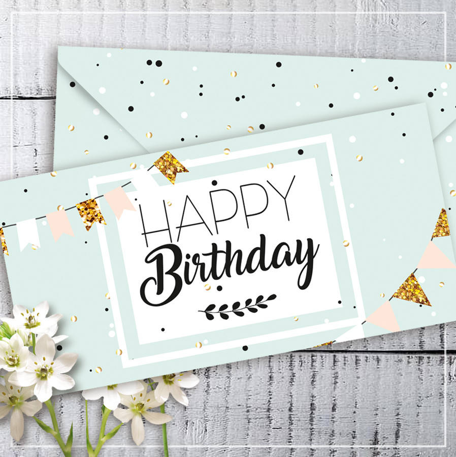 

Конверт для денег "Happy Birthday"