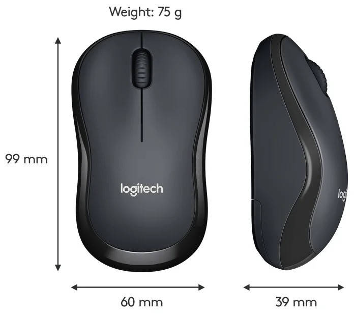 

Мышь беспроводная игровая logitech M220 SILENT а, Черный