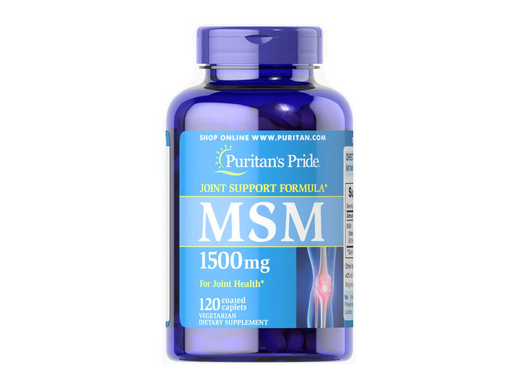 

МСМ, Метилсульфонилметан, MSM, Puritan's Pride, 1500 мг, 120 таблеток