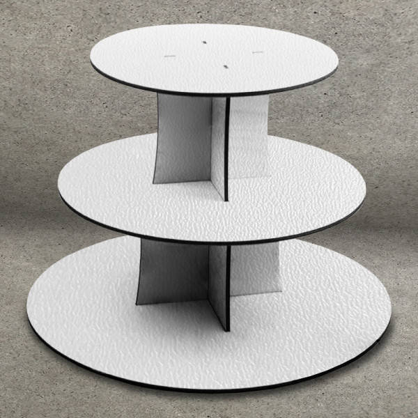 

Підставка декоративна збірна для кондитерських виробів, 3 яруса, 15/20/25 см