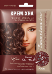 

Крем-Хна в готовом виде Темный каштан с репейным маслом