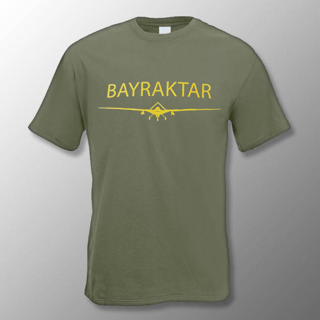 

Футболка тактическая Bayraktar (олива) НГУ, ВСУ, ЗСУ, военная, байрактар, Оливковый