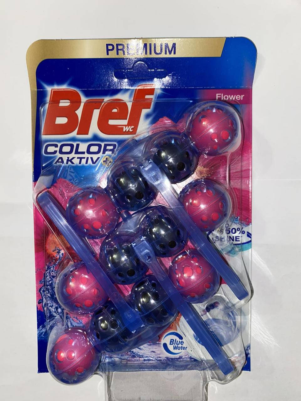 

Туалетний блок Bref Color Aktiv Flower Кольорова вода 3 шт.