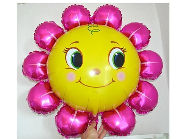 

0Фольгированный шарик КНР (61х61 см) Цветок, Разные цвета