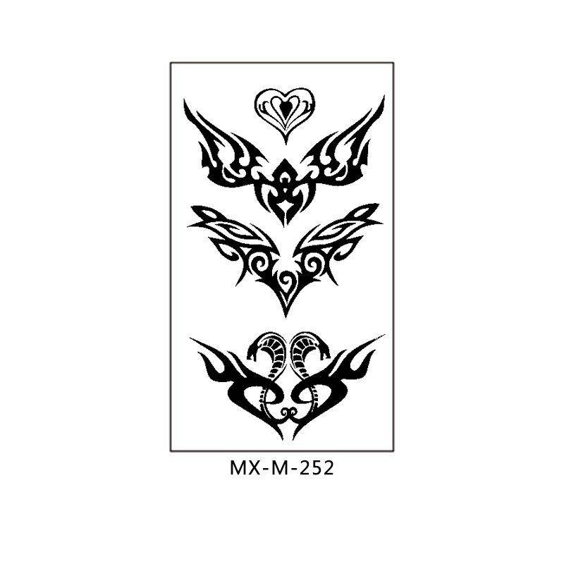 

Флеш тату. 11*6 см. Временная, Переводная, Набор, Трайбл, Змеи, MX-M-252 (S), Ч/Б