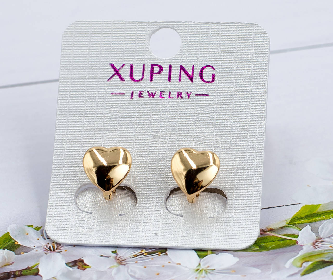 

Серьги медицинское золото детские Xuping - позолота 18К, высота 12мм, ширина 10мм.
