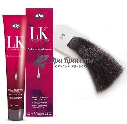 

Крем-краска для волос 3/0 тёмный шатен LK OPC Lisap, 100 мл
