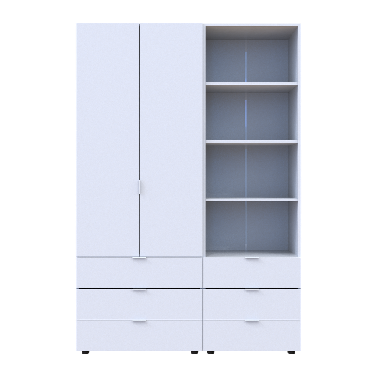 Шафа для одягу Doros Гелар Білий 2ДСП з пеналом 137.5х49.5х203.4 (42005162) 4