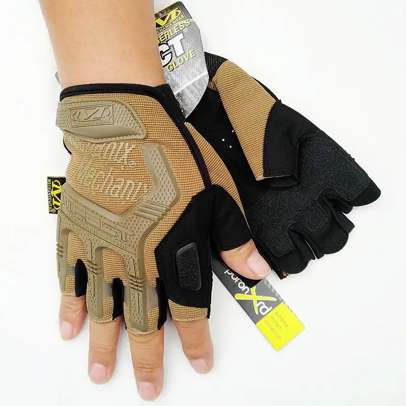 

Перчатки тактические Mechanix m-pact без пальцев (PЕПЛИKА) - Хаки, Размер M