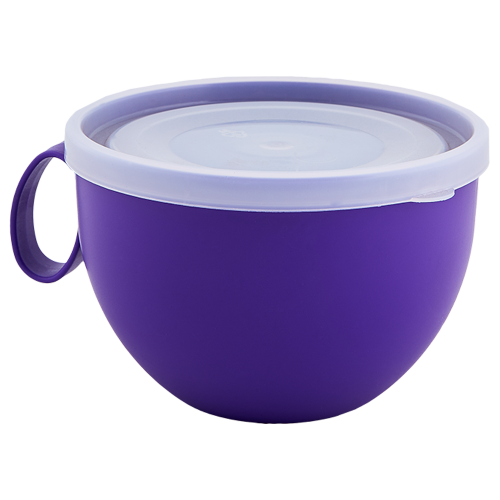 

Чашка пластмассовая туристическая с крышкой Алеана 500 мл, Разные цвета