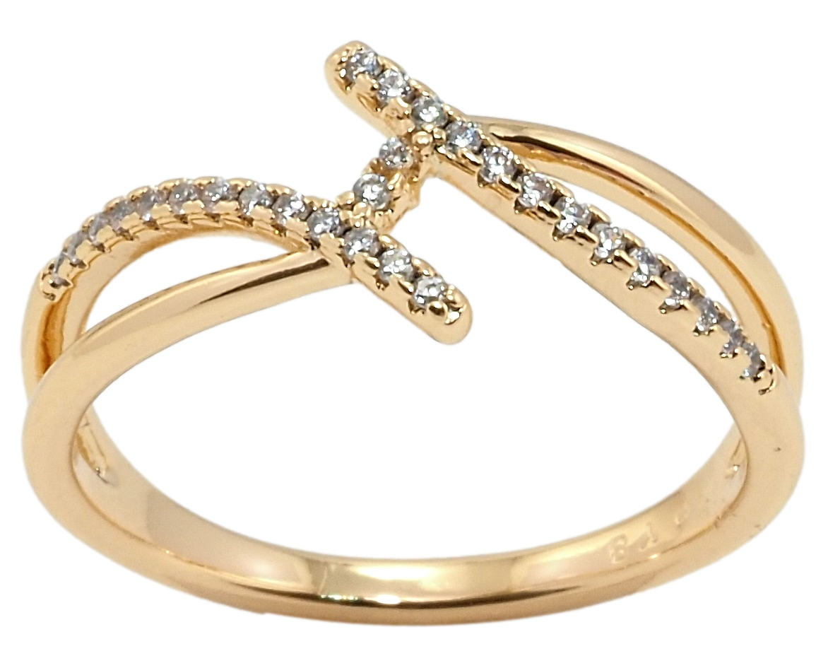 

Кольцо Xuping Позолота 18K "Орнамент из дорожек циркония" р.17,17.5,18.5,19.5