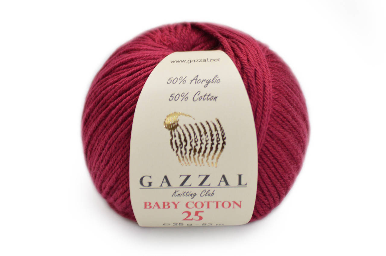 

Gazzal Baby Cotton-25, Вишня №3442, Бордовый