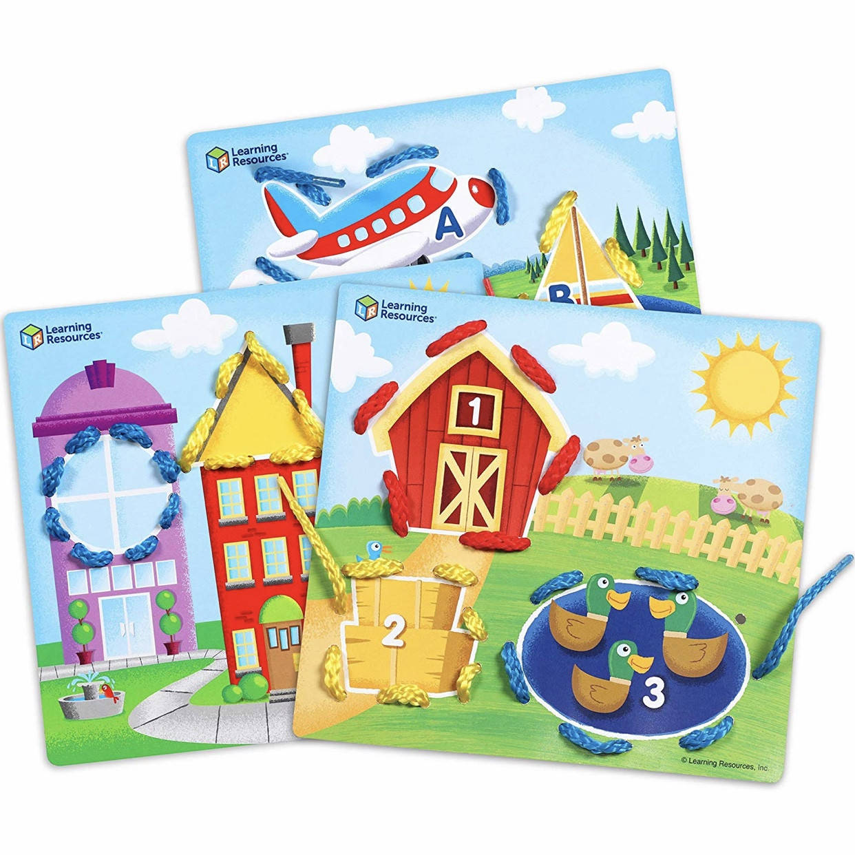 

Шнуровка для малышей с шаблонами Learning Resources, Разные цвета