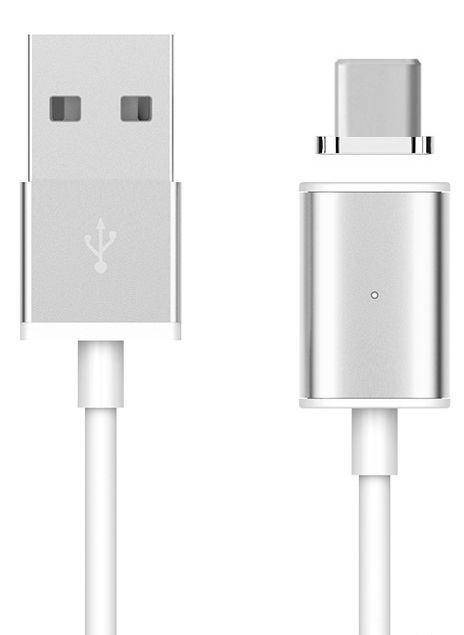 

Магнитный кабель Magic Magnet Clip-On USB Type-C Cable Silver