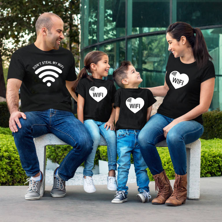 

Футболки. Family Look. Футболки для всей семьи. Wifi