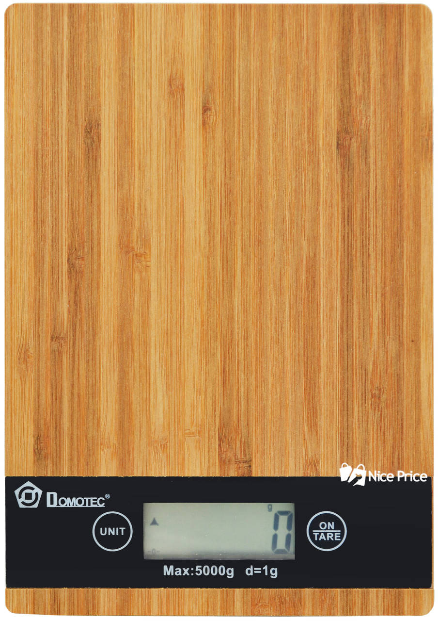 

Электронные кухонные деревянные весы на 5 кг Domotec MS-A (4671)