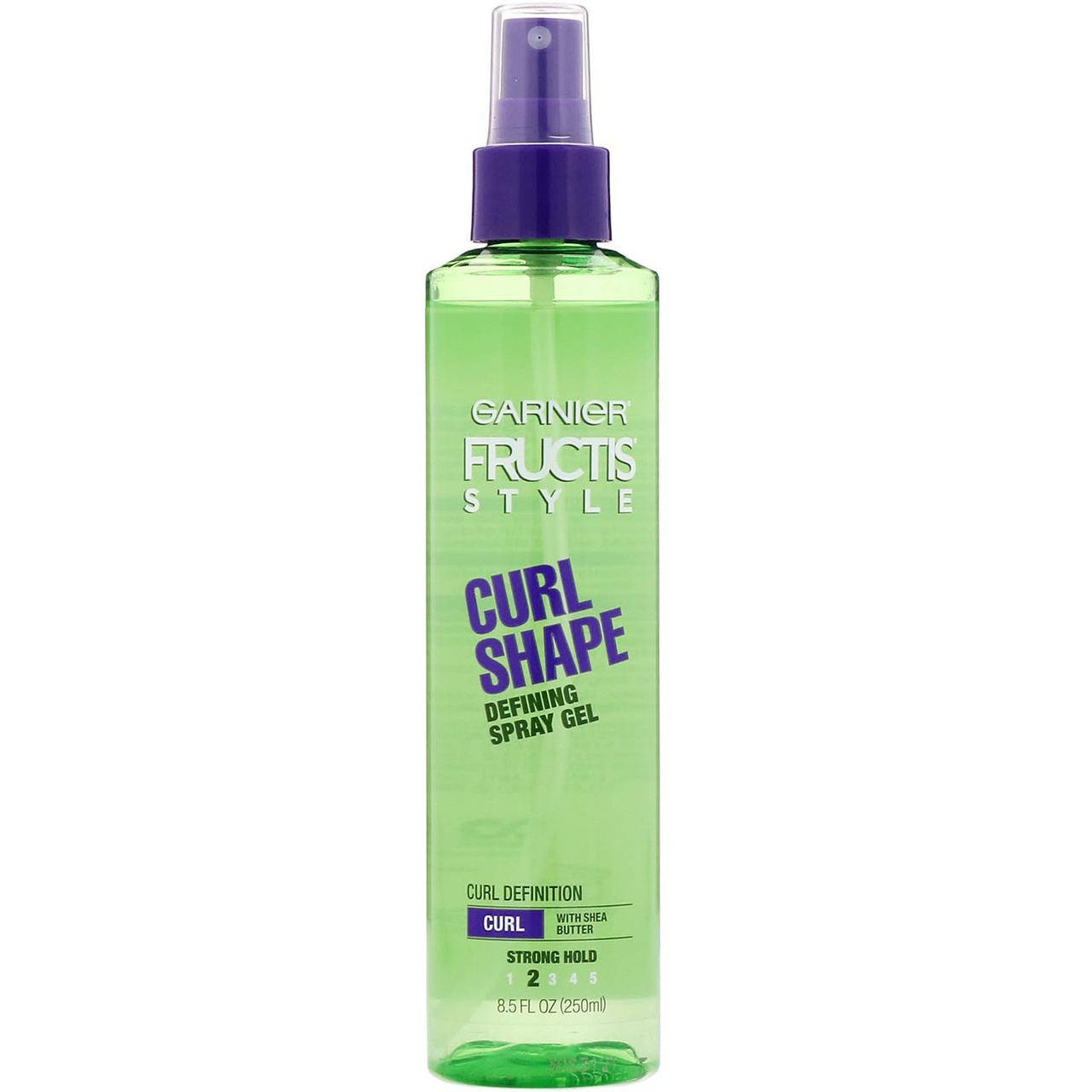 

Garnier, Fructis, Curl Shape, спрей-гель для выделения локонов, 250 мл, официальный сайт, GNR-26022
