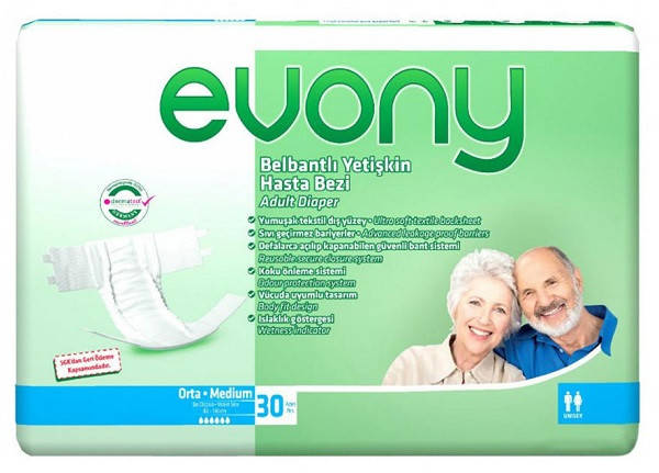

Подгузники для взрослых Evony 2 Medium 30 шт